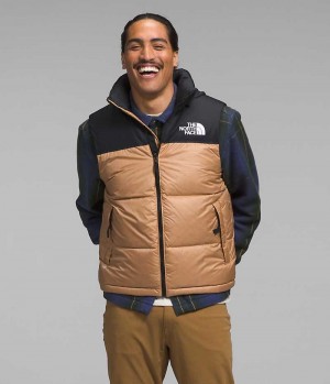 The North Face 1996 Retro Nuptse Γιλεκο ανδρικα Χακί μαυρα | ATHENS COSHQVU