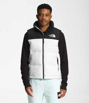 The North Face 1996 Retro Nuptse Γιλεκο ανδρικα ασπρα μαυρα | GR HURAMNY