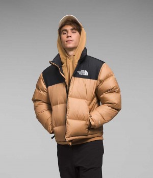 The North Face 1996 Retro Nuptse Μπουφαν Πουπουλενια ανδρικα Μπεζ μαυρα | ATHENS FCUGQMH