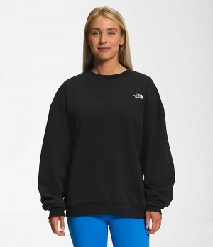 The North Face Felted Fleece Crew Φουτερ γυναικεια μαυρα | ATHENS HUXLBQA