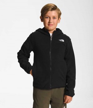 The North Face Glacier Full-Zip Κουκουλοφόρος Μπουφάν Fleece για αγορια μαυρα | ATHENS JDFYKRC