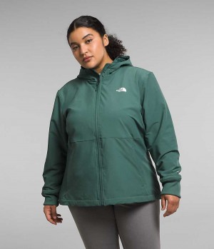 The North Face Plus Shelbe Raschel Hoodie Softshell μπουφαν γυναικεια πρασινο | GREECE HCNYIMG