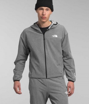 The North Face Tekware™ Grid Hoodie Μπουφάν Fleece ανδρικα γκρι | ATHENS SDONWVL