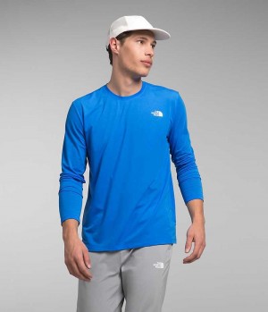 The North Face Wander Long Sleeve Μπλουζακι ανδρικα μπλε | GREECE ASZRWQF