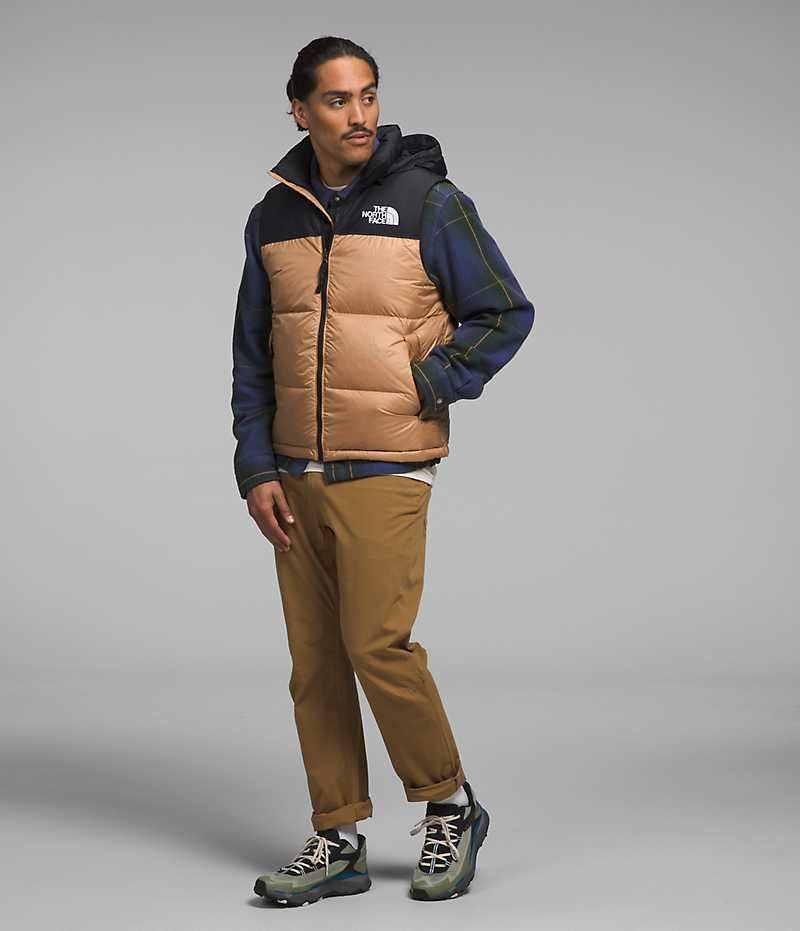 The North Face 1996 Retro Nuptse Γιλεκο ανδρικα Χακί μαυρα | ATHENS COSHQVU