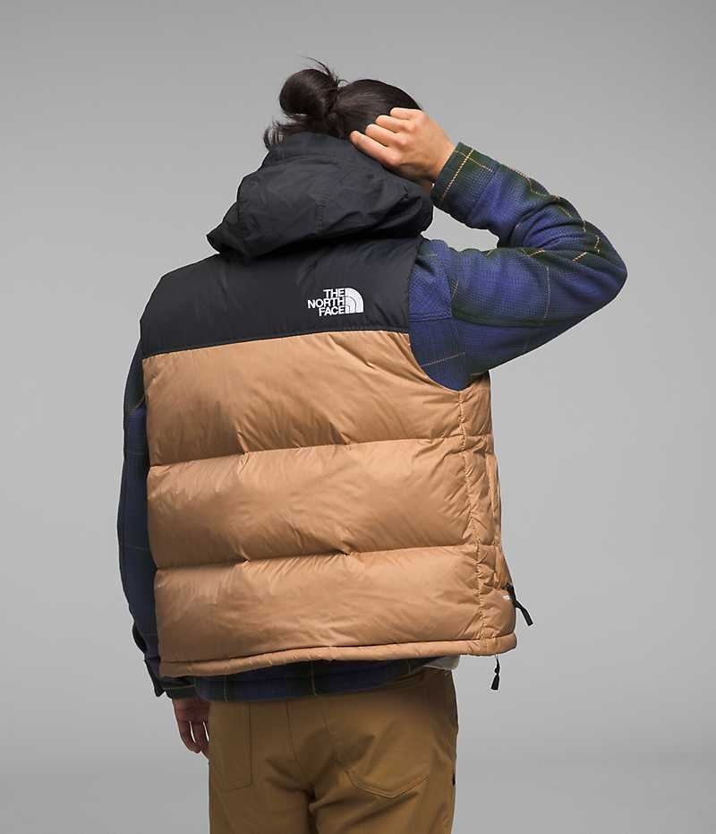 The North Face 1996 Retro Nuptse Γιλεκο ανδρικα Χακί μαυρα | ATHENS COSHQVU