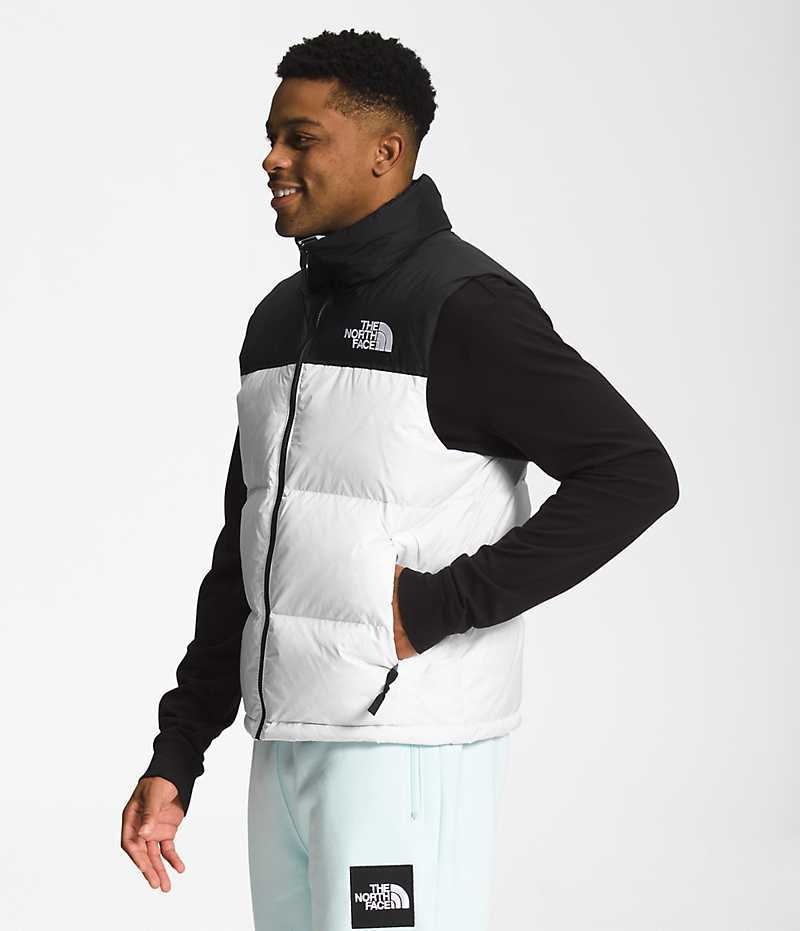 The North Face 1996 Retro Nuptse Γιλεκο ανδρικα ασπρα μαυρα | GR HURAMNY