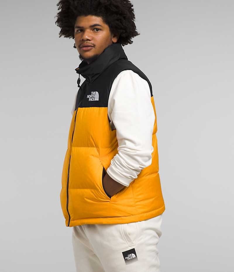 The North Face 1996 Retro Nuptse Γιλεκο ανδρικα χρυσο χρωμα μαυρα | ATHENS QPYWAKB