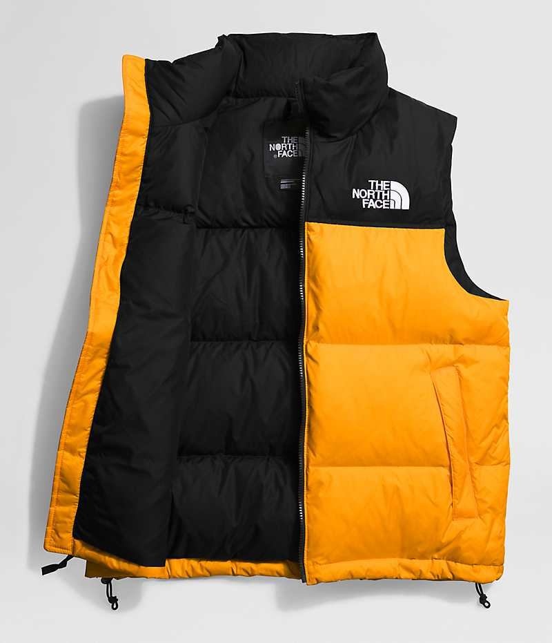 The North Face 1996 Retro Nuptse Γιλεκο ανδρικα χρυσο χρωμα μαυρα | ATHENS QPYWAKB