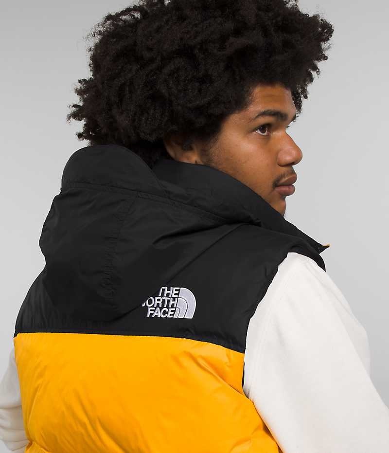 The North Face 1996 Retro Nuptse Γιλεκο ανδρικα χρυσο χρωμα μαυρα | ATHENS QPYWAKB