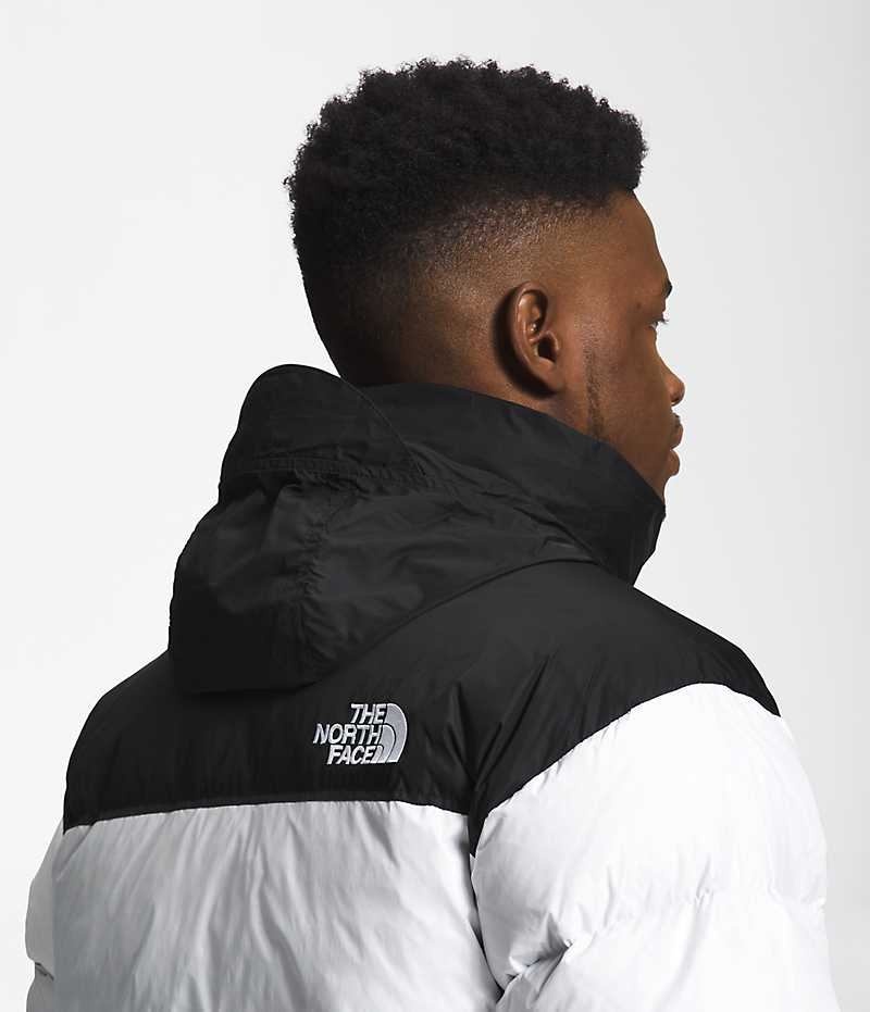 The North Face 1996 Retro Nuptse Μπουφαν Πουπουλενια ανδρικα ασπρα μαυρα | GR JWTNLUB