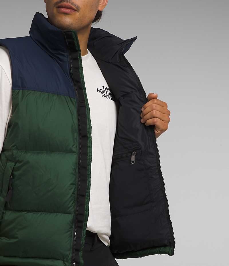 The North Face 1996 Retro Nuptse Γιλεκο ανδρικα πρασινο σκουρο μπλε | GR QGMILKN