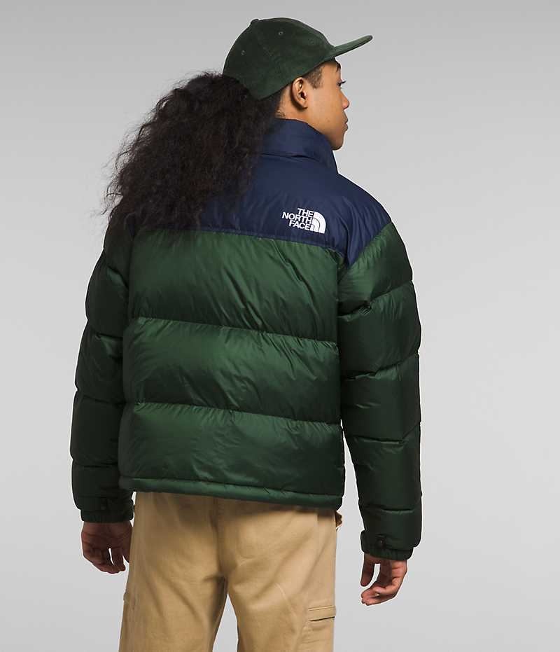 The North Face 1996 Retro Nuptse Μπουφαν Πουπουλενια ανδρικα πρασινο σκουρο μπλε | ATHENS CQPFVUM