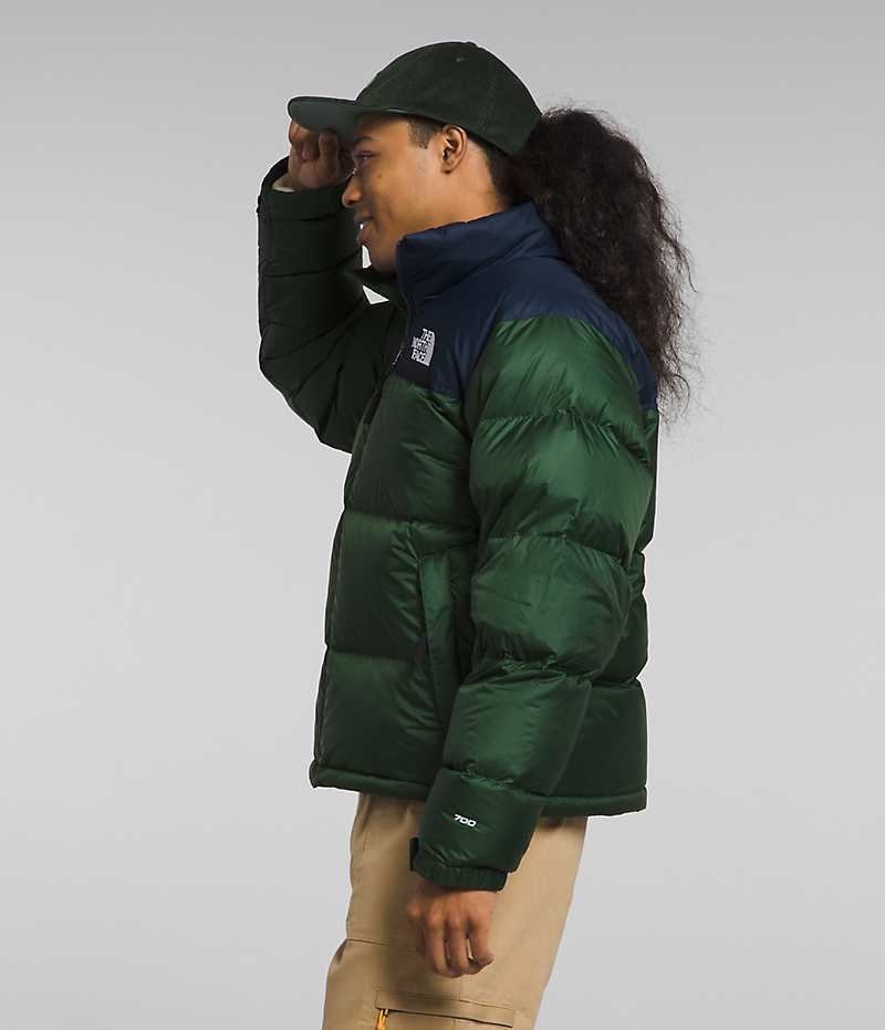 The North Face 1996 Retro Nuptse Μπουφαν Πουπουλενια ανδρικα πρασινο σκουρο μπλε | ATHENS CQPFVUM