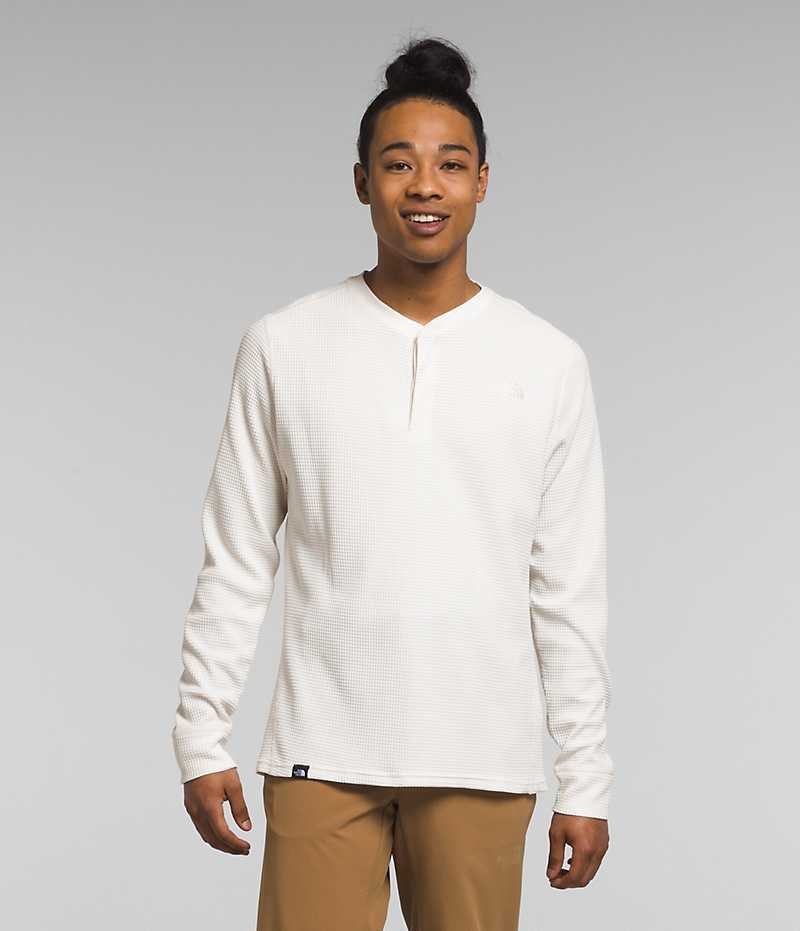 The North Face Canyon Fog Thermal Long Sleeve Henley Μπλουζακι ανδρικα ασπρα | ATHENS KWTDGJI