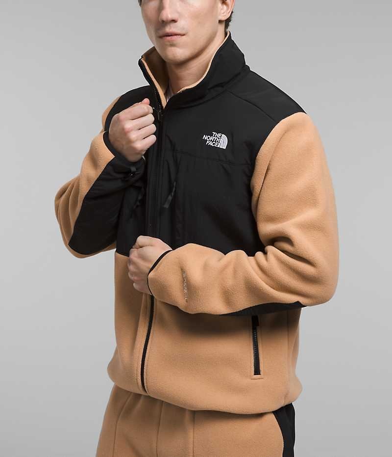 The North Face Denali Μπουφάν Fleece ανδρικα μαυρα Χακί | GR PCDOYUH