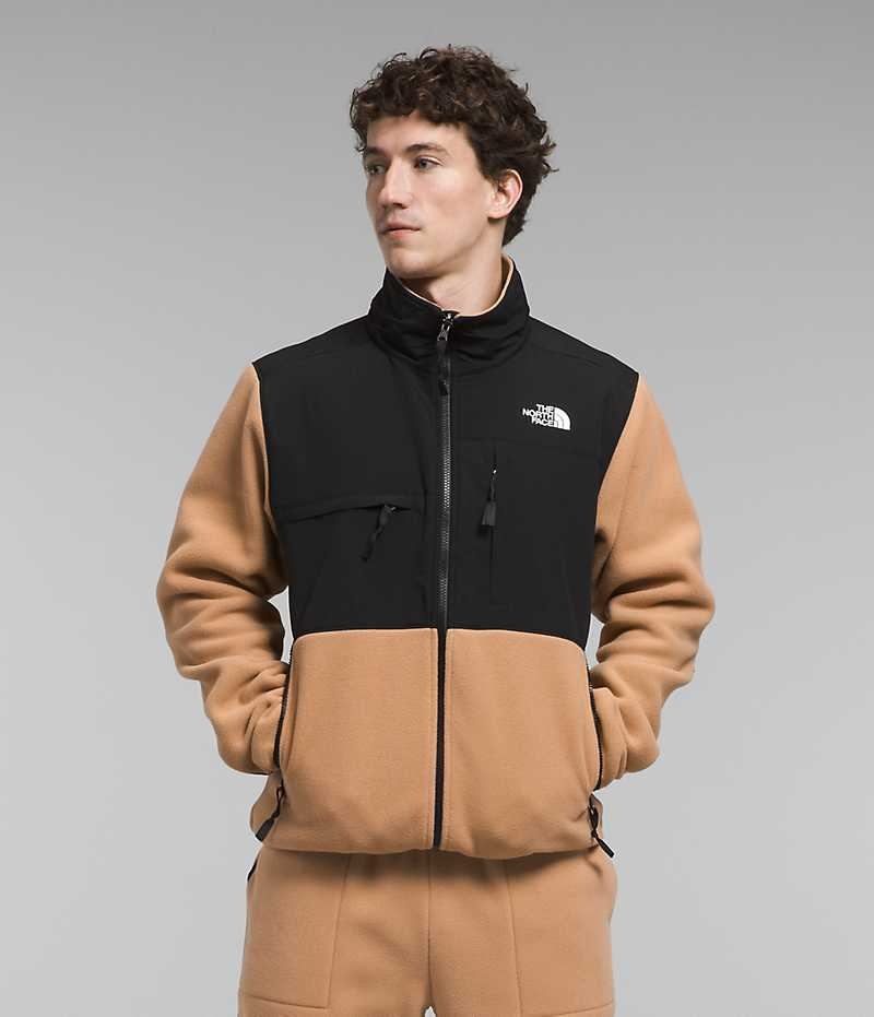 The North Face Denali Μπουφάν Fleece ανδρικα μαυρα Χακί | GR PCDOYUH