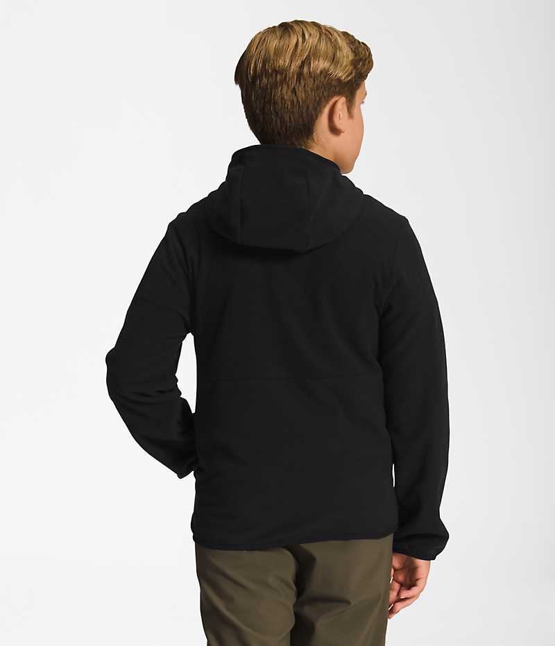 The North Face Glacier Full-Zip Κουκουλοφόρος Μπουφάν Fleece για αγορια μαυρα | ATHENS JDFYKRC