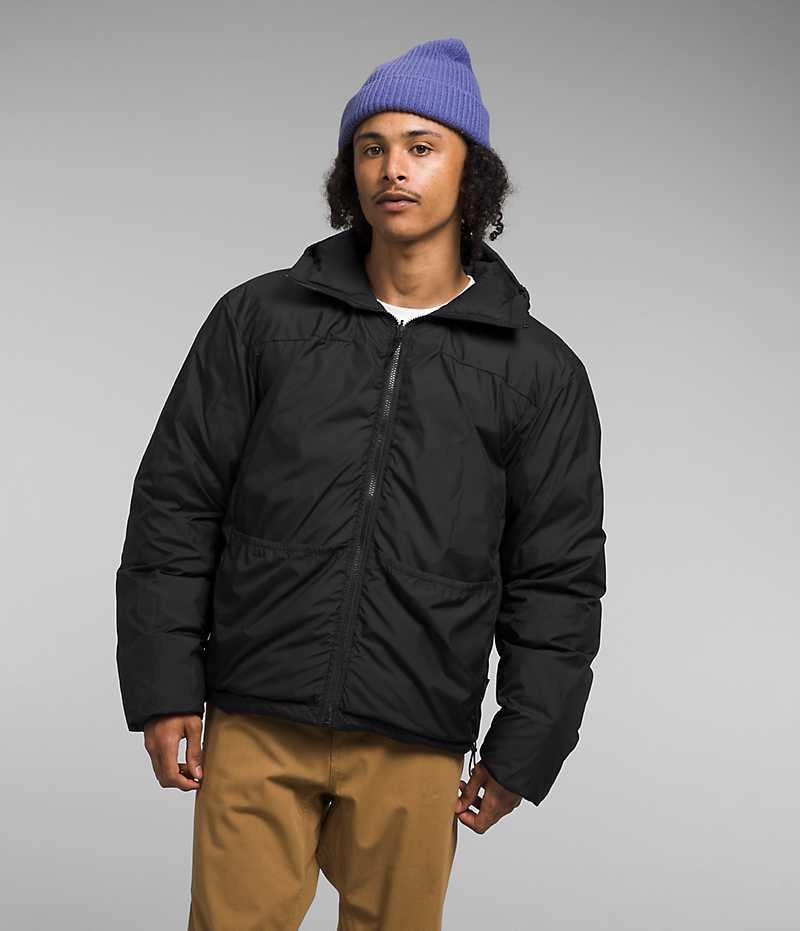 The North Face Lhotse Reversible Hoodie Μπουφαν Πουπουλενια ανδρικα μαυρα | GR OCAKTMU