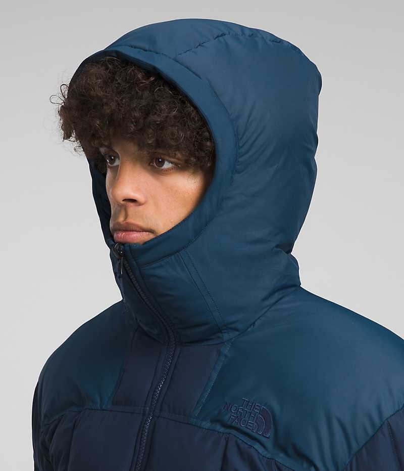 The North Face Lhotse Reversible Hoodie Μπουφαν Πουπουλενια ανδρικα σκουρο μπλε | ATHENS NAYHXPK