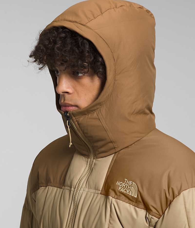 The North Face Lhotse Reversible Hoodie Μπουφαν Πουπουλενια ανδρικα Χακί | GREECE BQSFUTX