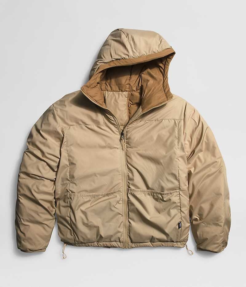 The North Face Lhotse Reversible Hoodie Μπουφαν Πουπουλενια ανδρικα Χακί | GREECE BQSFUTX