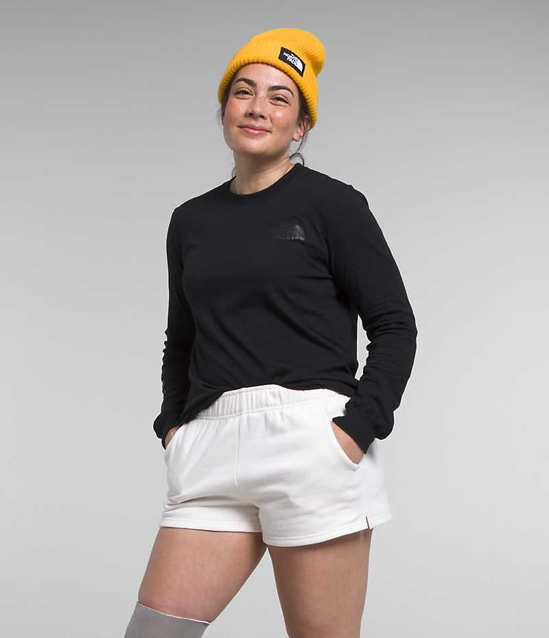 The North Face Long Sleeve Sleeve Hit σταμπεσ Μπλουζακι γυναικεια μαυρα | GREECE YVAFLNE