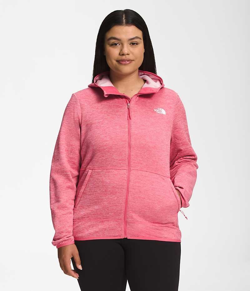 The North Face Plus Canyonlands Hoodie Μπουφάν Fleece γυναικεια ροζ | GREECE OASYQGT