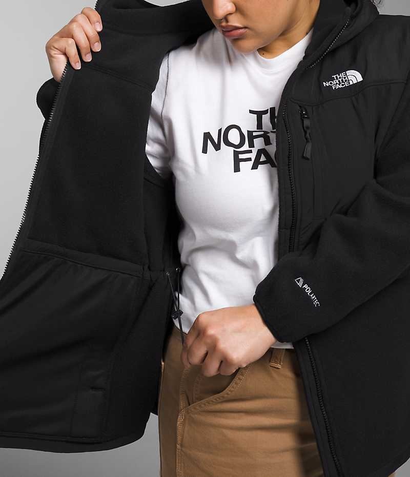 The North Face Plus Denali Hoodie Μπουφάν Fleece γυναικεια μαυρα | ATHENS WDHXCBE