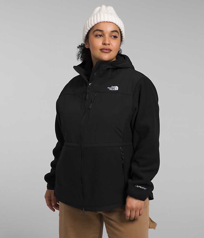 The North Face Plus Denali Hoodie Μπουφάν Fleece γυναικεια μαυρα | ATHENS WDHXCBE