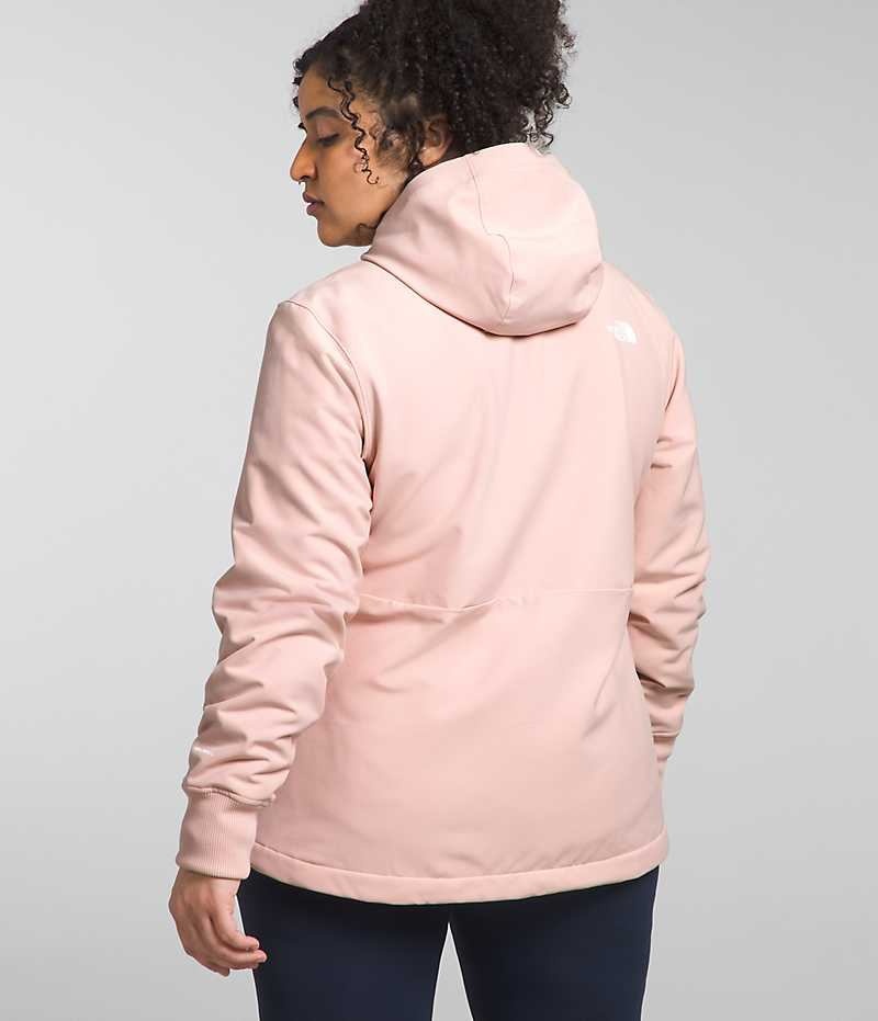 The North Face Plus Shelbe Raschel Hoodie Softshell μπουφαν γυναικεια ροζ | GREECE FWHLMRZ