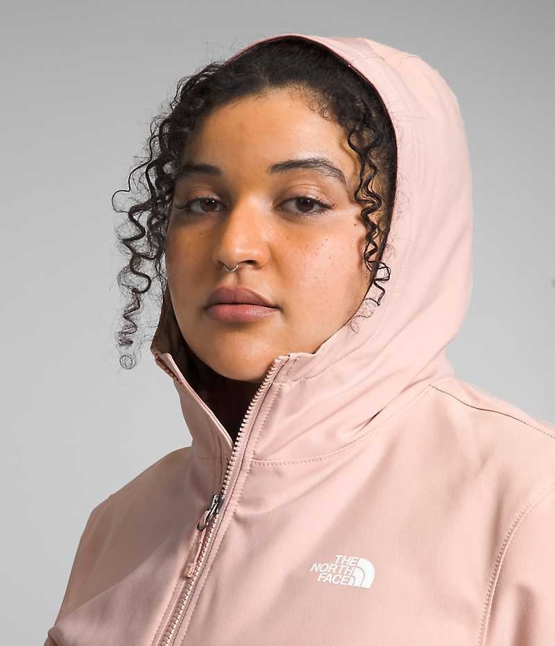 The North Face Plus Shelbe Raschel Hoodie Softshell μπουφαν γυναικεια ροζ | GREECE FWHLMRZ