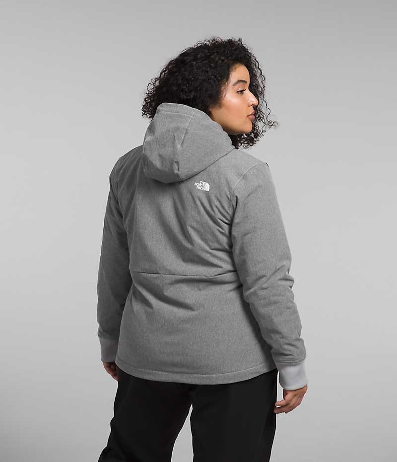 The North Face Plus Shelbe Raschel Hoodie Softshell μπουφαν γυναικεια γκρι | GR FINQZBS