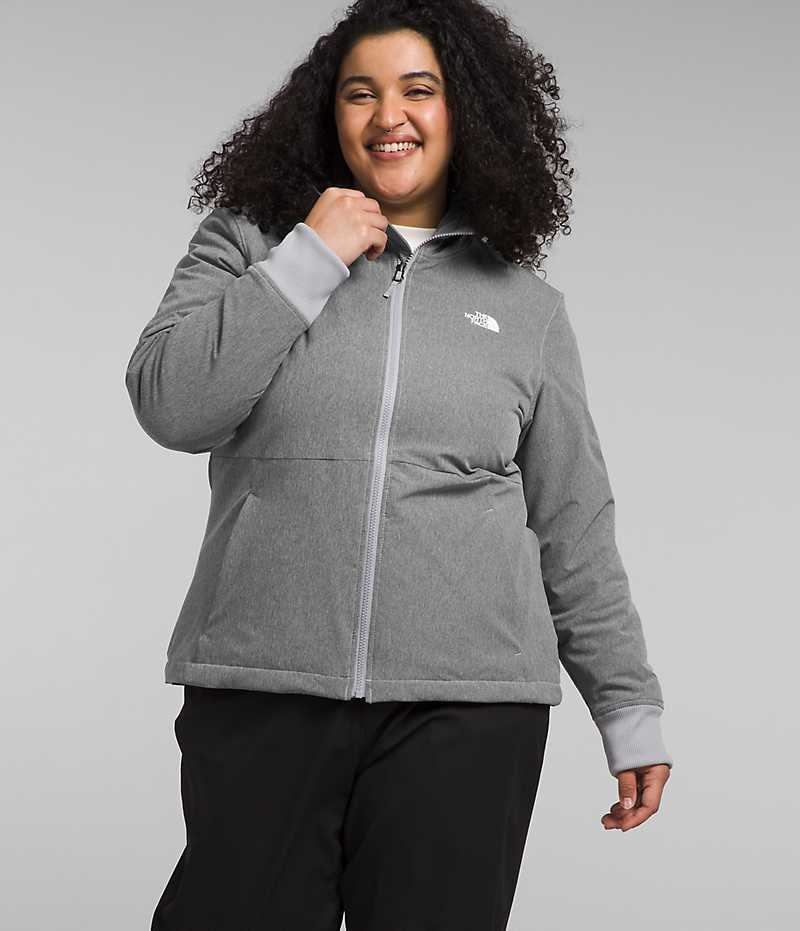 The North Face Plus Shelbe Raschel Hoodie Softshell μπουφαν γυναικεια γκρι | GR FINQZBS