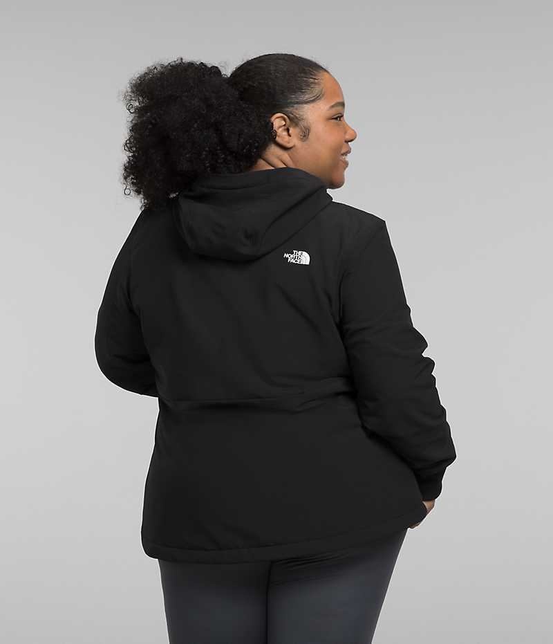 The North Face Plus Shelbe Raschel Hoodie Softshell μπουφαν γυναικεια μαυρα | ATHENS QMCTDKN