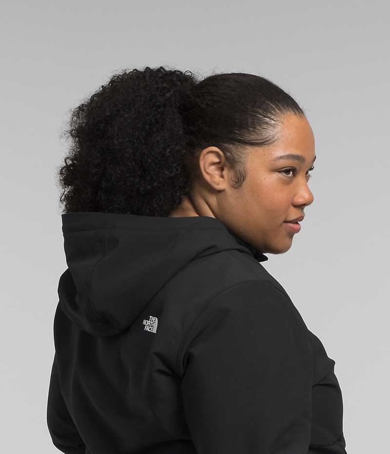 The North Face Plus Shelbe Raschel Hoodie Softshell μπουφαν γυναικεια μαυρα | ATHENS QMCTDKN