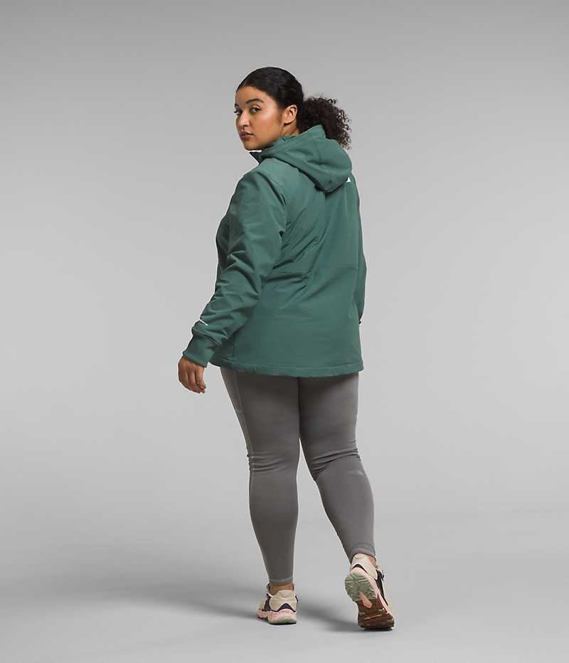 The North Face Plus Shelbe Raschel Hoodie Softshell μπουφαν γυναικεια πρασινο | GREECE HCNYIMG