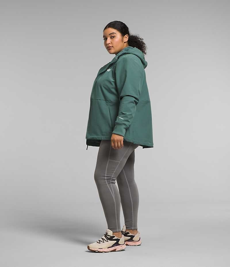 The North Face Plus Shelbe Raschel Hoodie Softshell μπουφαν γυναικεια πρασινο | GREECE HCNYIMG