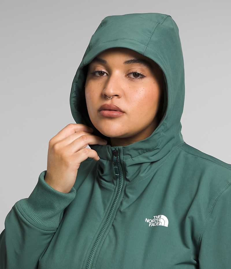 The North Face Plus Shelbe Raschel Hoodie Softshell μπουφαν γυναικεια πρασινο | GREECE HCNYIMG