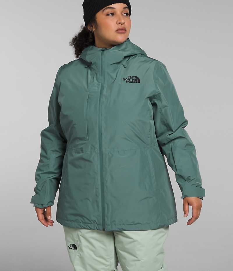 The North Face Plus ThermoBall™ Eco Snow Triclimate® Μπουφάν Με Μόνωση γυναικεια πρασινο | GR JHDOQGE