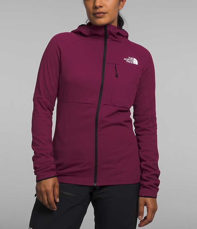 The North Face Summit Series FUTUREFLEECE™ Full-Zip Hoodie Μπουφάν Fleece γυναικεια μπορντο | GR LBEIVDR