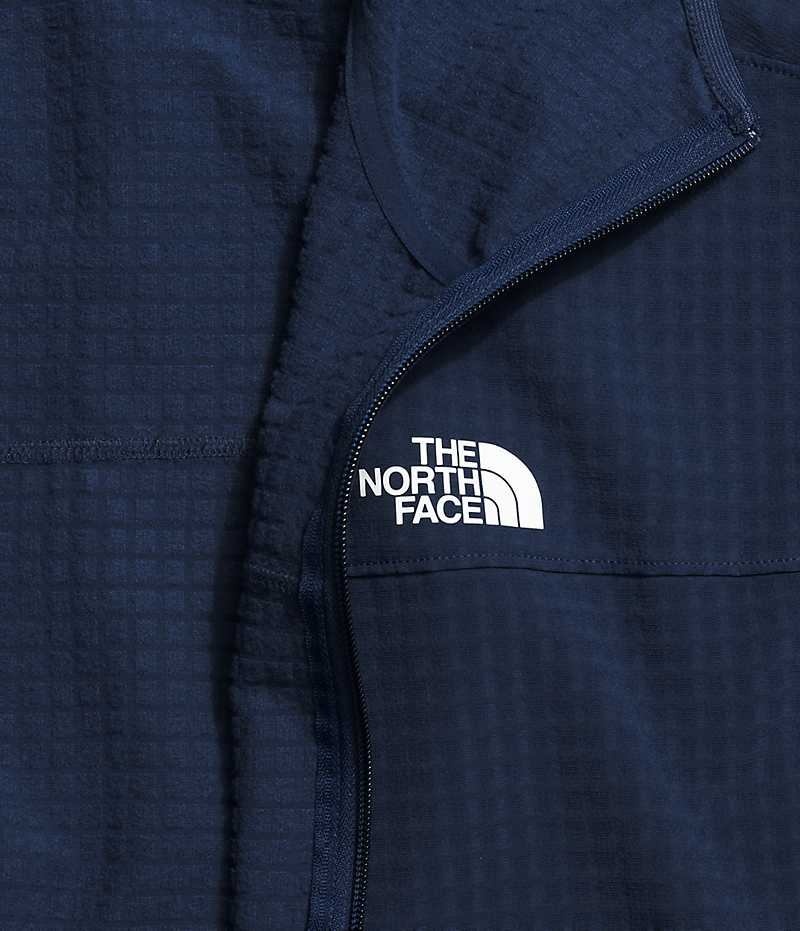 The North Face Tekware™ Grid Hoodie Μπουφάν Fleece ανδρικα σκουρο μπλε | GREECE DLCIJKM