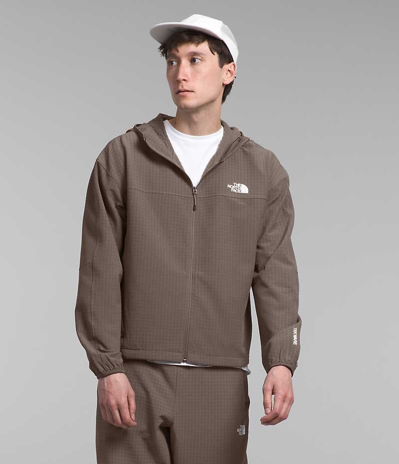 The North Face Tekware™ Grid Hoodie Μπουφάν Fleece ανδρικα καφε | ATHENS LWBOUSR