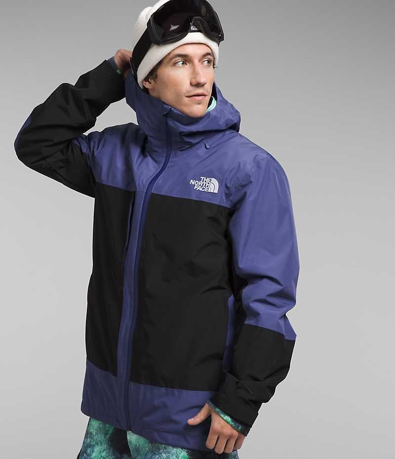 The North Face ThermoBall™ Eco Snow Triclimate® μπουφάν με κουκούλα ανδρικα μπλε μαυρα | GREECE ZYBAHTR