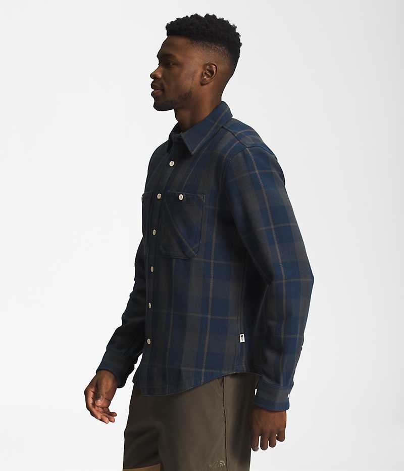 The North Face Valley Twill Flannel Πουκαμισο ανδρικα σκουρο μπλε | ATHENS LZDUNES