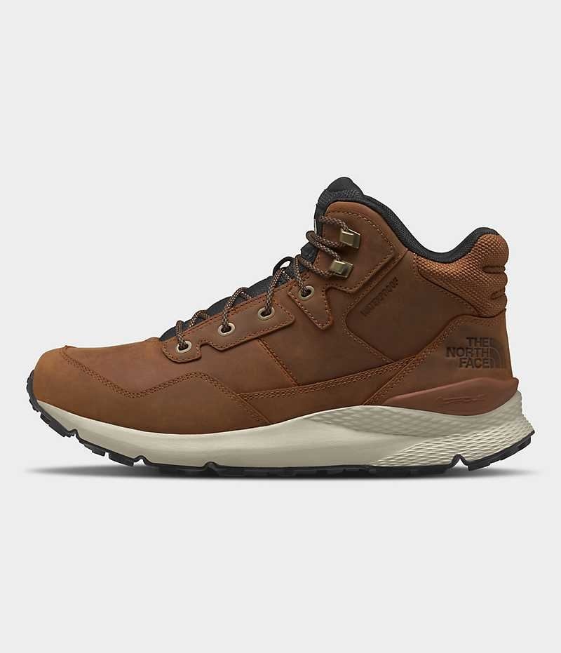 The North Face Vals II Mid δερματινα αδιαβροχα Μποτακια Χειμωνιατικα ανδρικα καφε | GREECE JYICZDF