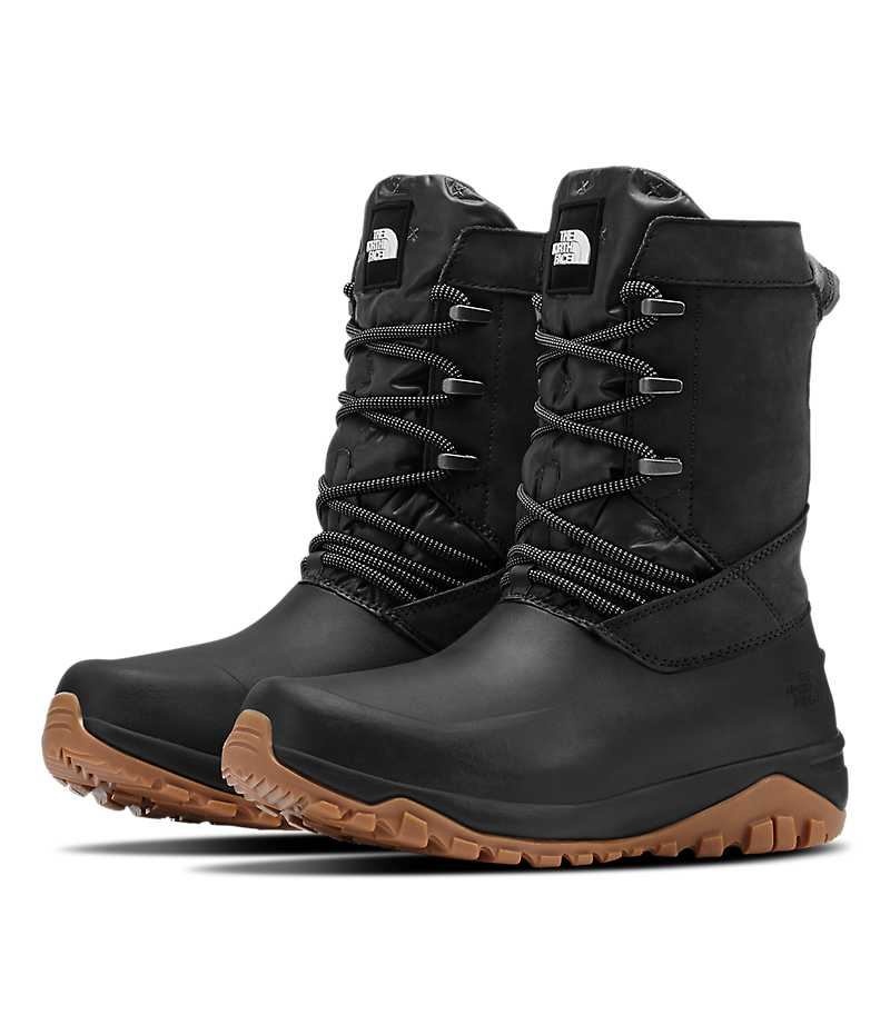 The North Face Yukiona Mid Μποτακια Χειμωνιατικα γυναικεια μαυρα | GREECE AMIWFZS