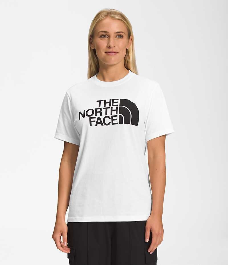 The North Face κοντο Sleeve Half Dome Μπλουζακι γυναικεια ασπρα | ATHENS HJIZYSC