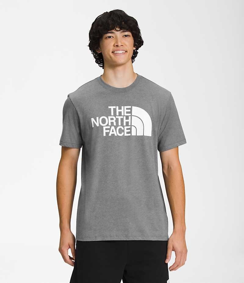 The North Face κοντο Sleeve Half Dome Μπλουζακι ανδρικα γκρι | ATHENS YWOBSGH